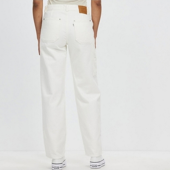 Levi's Cargo Dad * Utility Straight Denim Jeans Ecru - Picture 7 of 16